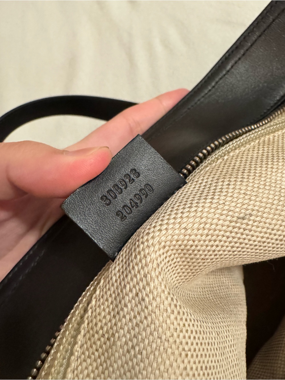 Gucci Black GG Monogram Canvas Tote with Leather Trim - Picture 6 of 9
